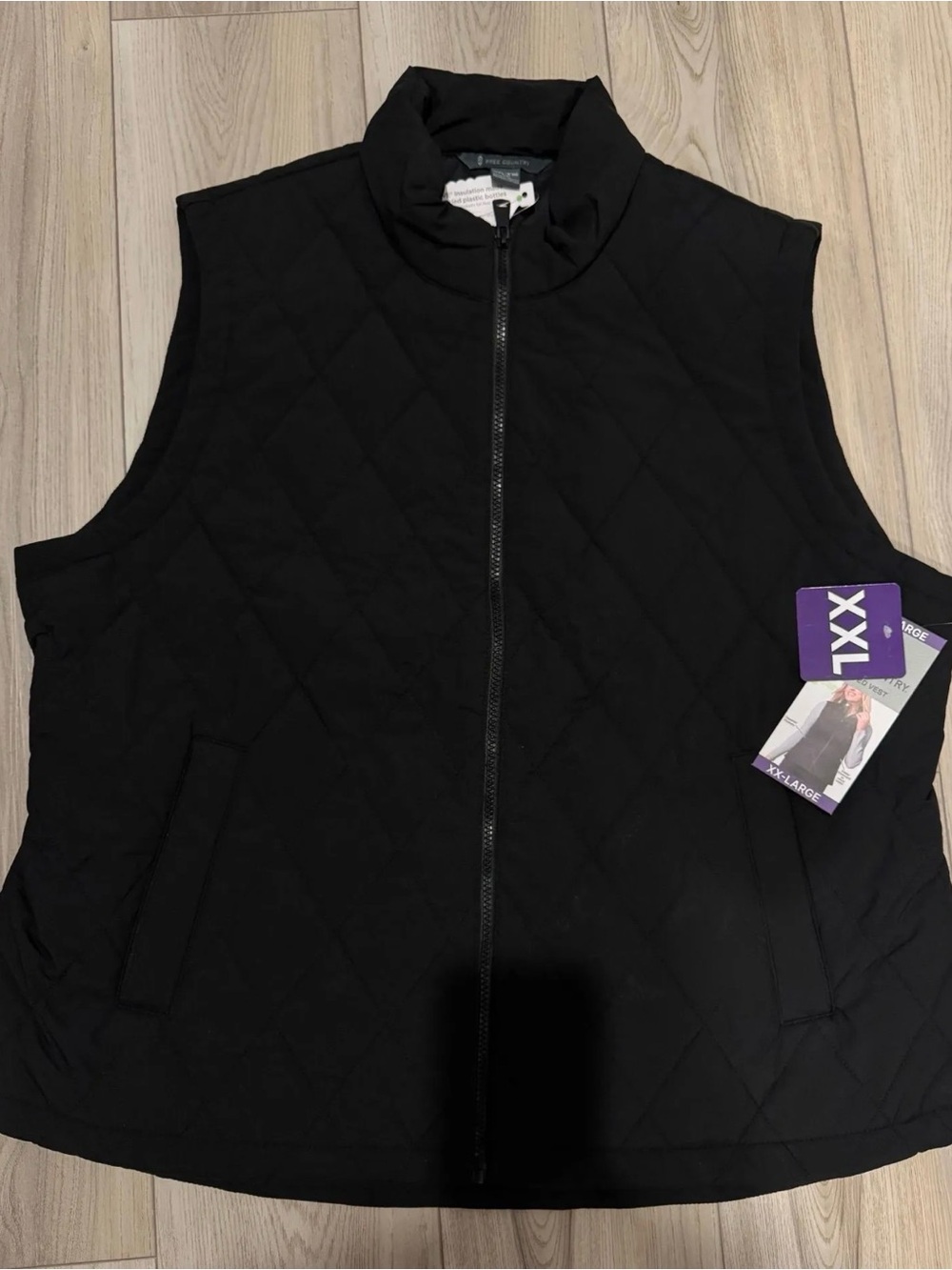 Free Country Black Quilted Women's Vest - XX-Large